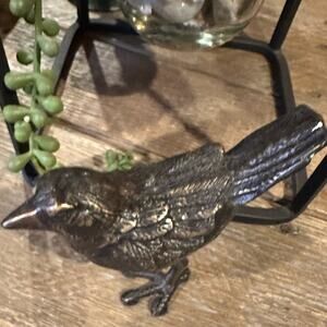 Arhaus New Bronze Bird Figurine Heavy weighted